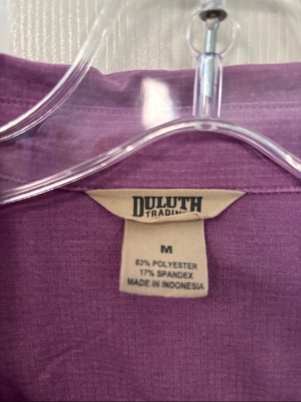 Duluth Trading Company Purple Breezeshooter Button Front Shirt Size Medium - Picture 5 of 9